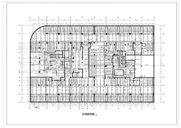 地下室机械立体停车库消防、喷淋布置施工图(含效果图)-图一