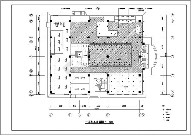 方塔东步行街某连锁中式餐厅装修设计CAD图纸-图二