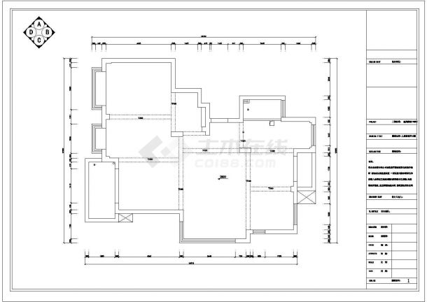 星海家苑605号欧式风格装修设计CAD图纸-图一