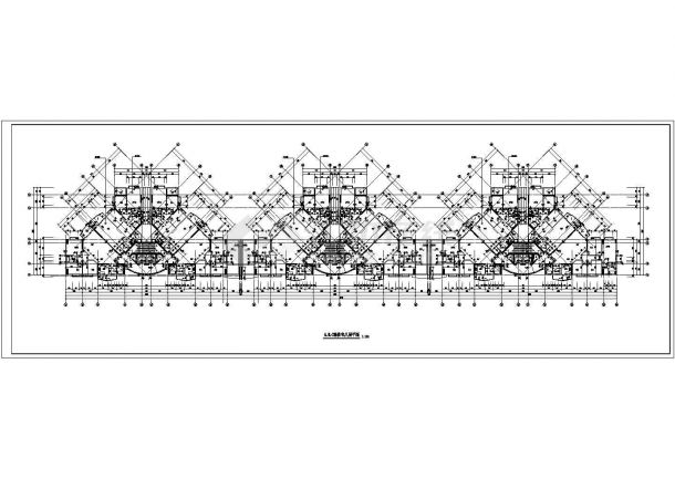 崇川区某高层住宅标准层平面CAD图纸-图二