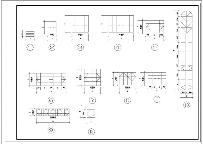 3层V型小区会所建筑设计施工图_图1