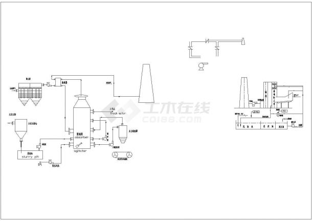 某湿法脱硫CAD设计系统图-图一
