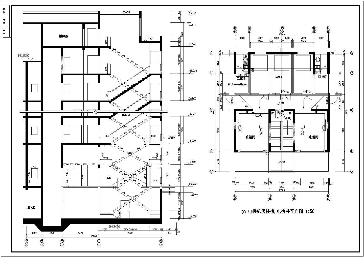 龙信家园高层住宅及会所室内装潢设计CAD图纸