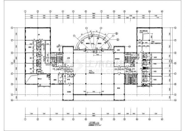 某三层风情俱乐部会所建筑设计cad施工图-图二