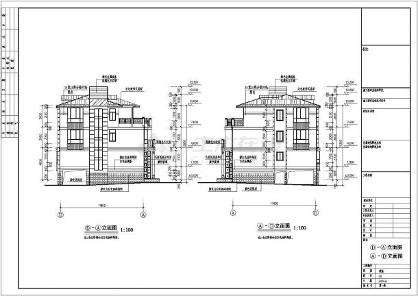 某地区的豪华别墅建筑施工CAD参考图-图二