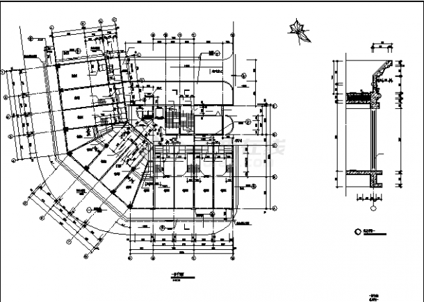 广西某13层商住楼建筑设计施工cad图纸（含设计说明）-图二