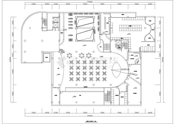 某多层洗浴中心设计cad建筑平面方案图-图二