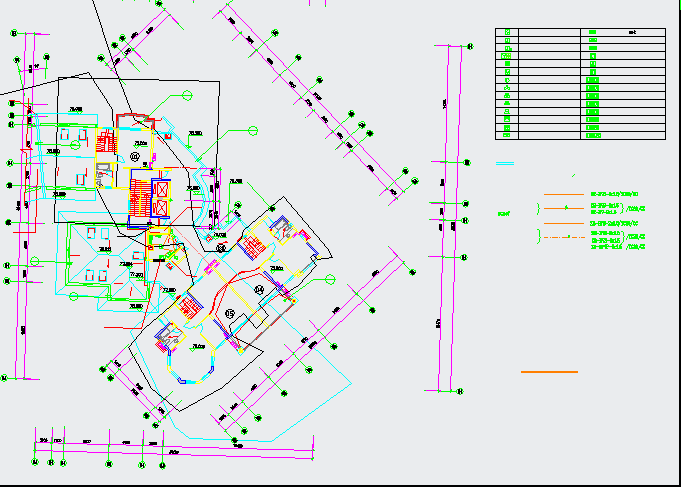 某一类高层住宅电气消防设计cad施工平面图(标注详细)_图1