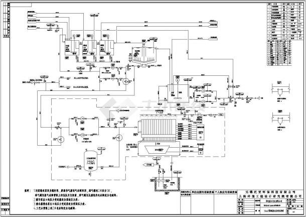 某电厂烟气脱硫工程完整构造CAD设计图纸-图二