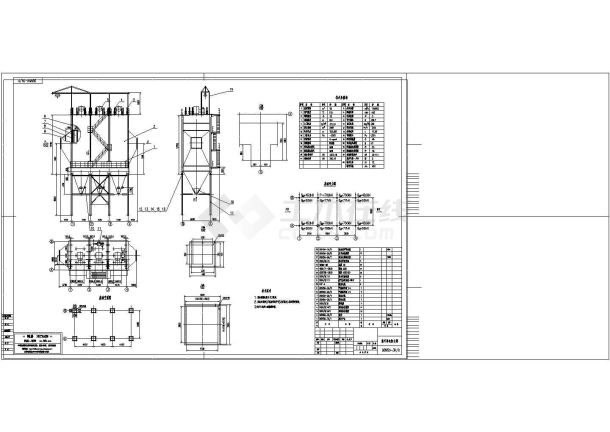 某锅炉用电除尘器CAD详细设计施工图-图一