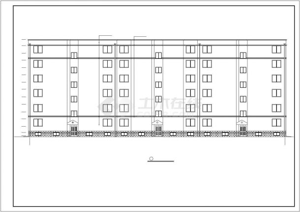 乌鲁木齐市某社区4730平米6层砖混结构住宅楼全套建筑设计CAD图纸-图二