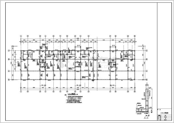 某小区住宅楼结构设计CAD图纸-图二