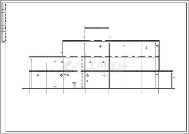 某湿法脱硫工艺楼建筑CAD设计平面施工图纸-图一