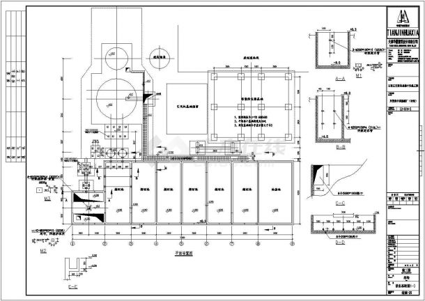 某热源厂除尘CAD设计平面施工详图-图二