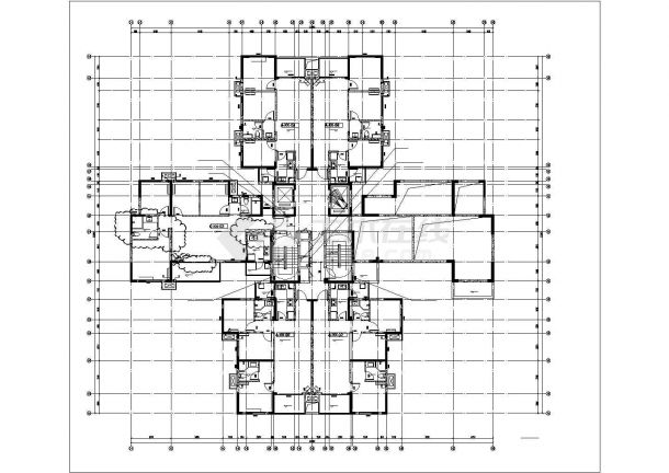 北京某现代化小区28层点式住宅楼全套暖通设计CAD图纸-图一