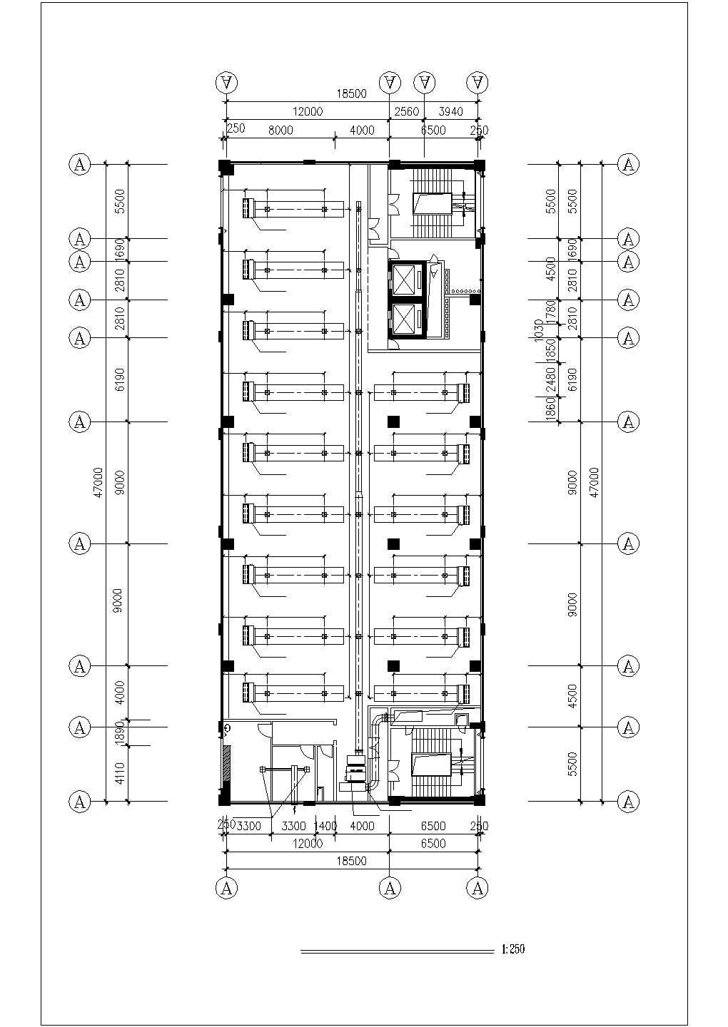 北京某市政单位14层办公大楼内部VRV变频空调设计CAD图纸