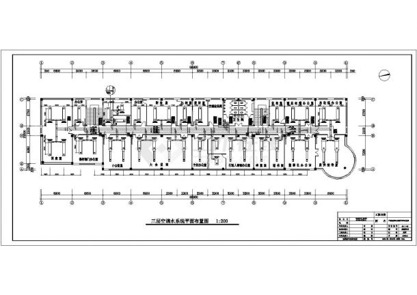 某公司3300平米4层办公楼全套采暖系统设计CAD图纸-图二
