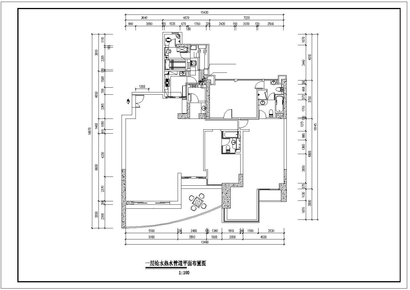 410平米3层高档单体别墅全套地暖系统设计CAD图纸