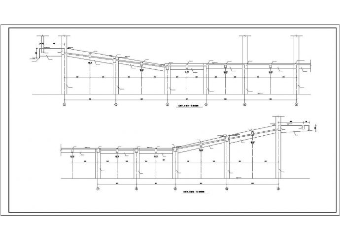 某地上两层框架剪力墙结构报告厅结构图纸_图1