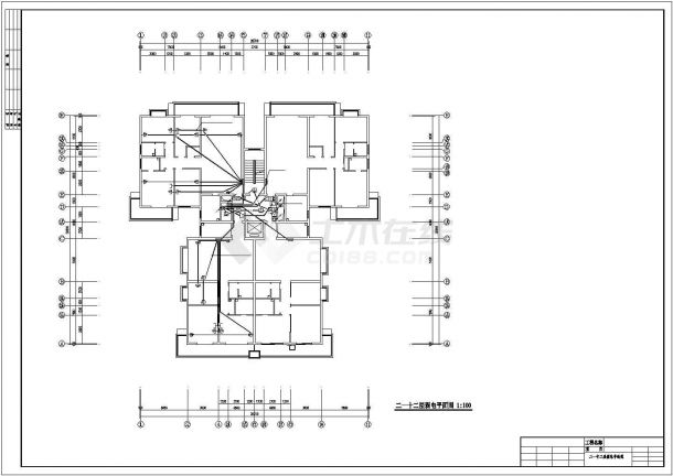 某十二层框架剪力墙结构住宅楼CAD图纸设计-图一