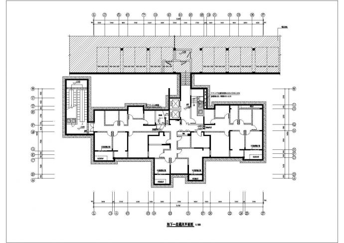 张家港某小区25层住宅楼的通风系统及消防通风系统设计CAD图纸_图1