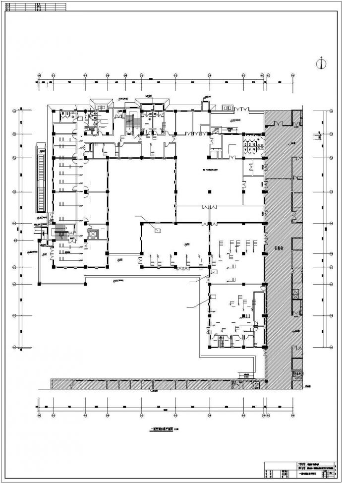 某医院4200平米3层框架结构行政办公楼全套暖通设计CAD图纸_图1