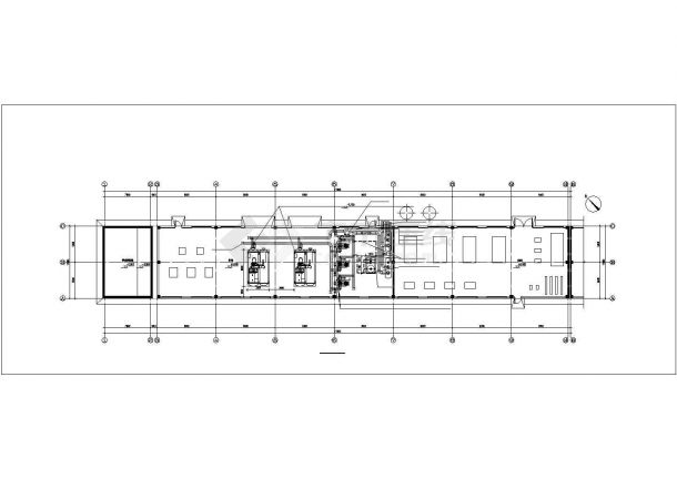 武汉某工厂1500平米单层生产综合楼全套暖通设计CAD图纸-图一
