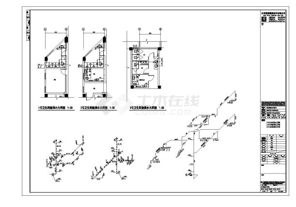 某高层住宅给排水消防系统设计cad图纸-图二