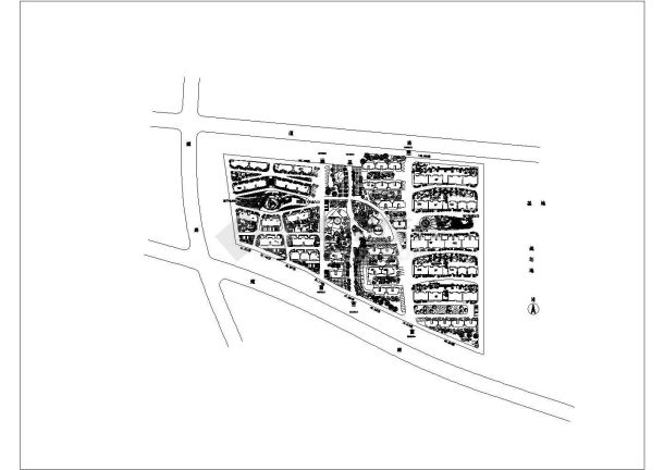 住宅小区景观建筑设计施工图-图一