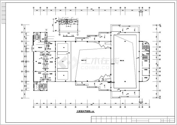 无锡市某3层框架结构影剧院VRV空调系统设计CAD图纸-图二