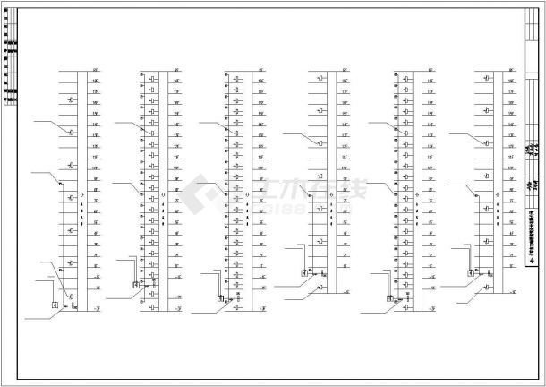 太原市某商业街18层商务酒店全套暖通系统设计CAD图纸-图二