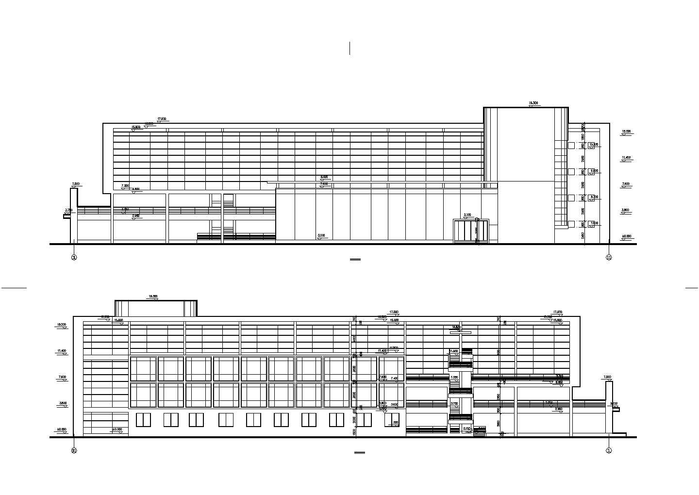 深圳某工厂4000平米五层框架结构办公楼全套建筑设计CAD图纸