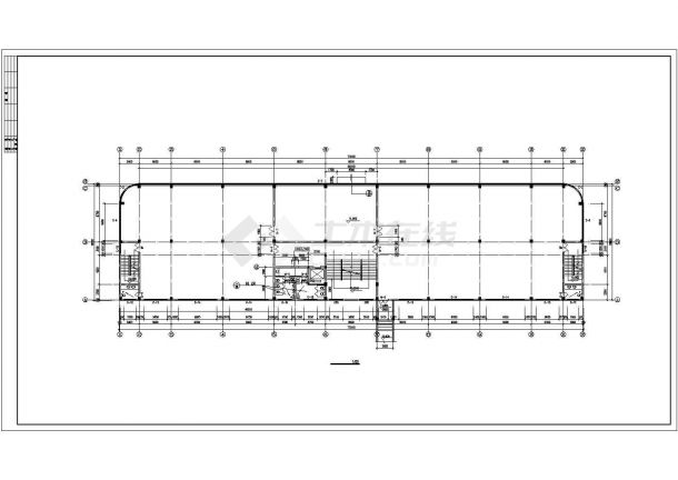 无锡市某企业公司3700平米6层框架结构办公楼建筑设计CAD图纸-图二