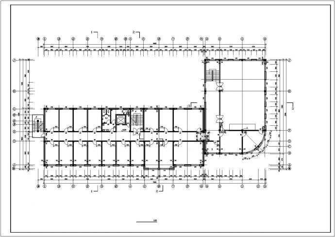 西安市雁塔区某企业单位6层框架结构办公楼全套建筑设计CAD图纸_图1