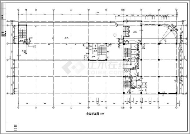 1.2万平米11层框架结构商业大厦全套建筑设计CAD图纸-图一