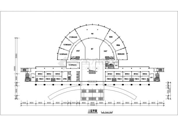天津市某市政单位6层框架结构办公楼建筑设计CAD图纸-图一