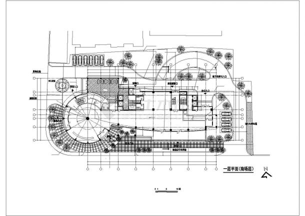 宜春市某科技信息中心1.7万平米19层框架结构心办公楼建筑设计CAD图纸-图二