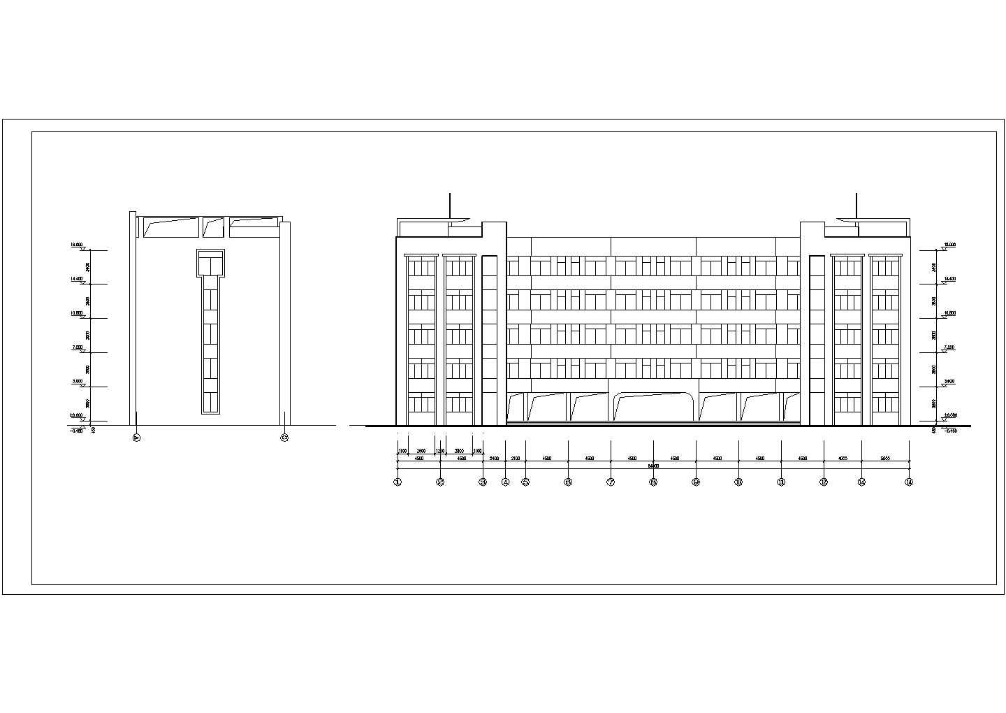 某艺术系教学楼CAD详细建筑设计方案图
