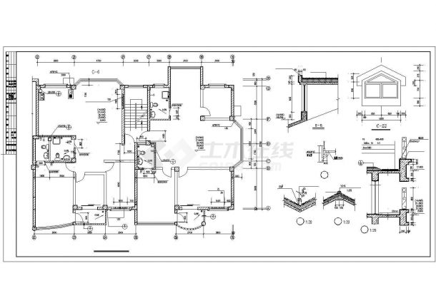 8000平米8层框架结构住宅楼建筑设计CAD图纸（底层为车库）-图一