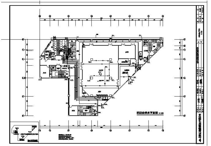 某温泉度假酒店给排水施工cad图纸_图1