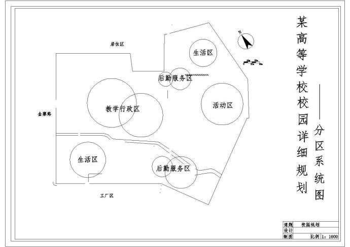 某校园分区系统CAD大样说明图_图1