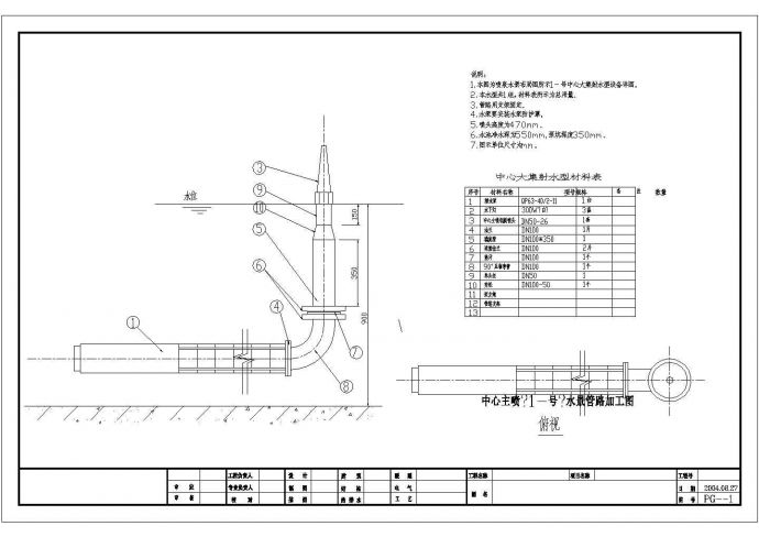 某景观水景工程设计cad喷泉管路布置图（甲级院设计）_图1