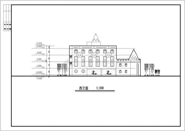 某私立幼儿园方案CAD完整建筑详细设计-图一