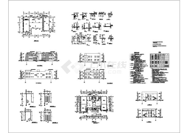 某幼儿园建筑CAD设计大样平面-图一
