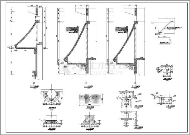 某初中部教学楼设计CAD全套框架结构设计方案-图一