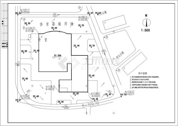 某学校食堂建筑CAD设计大样施工图-图一