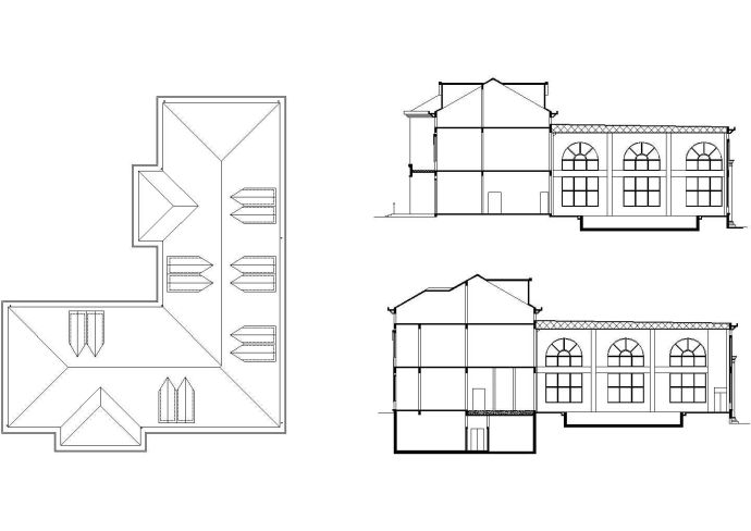 某三层欧式高档商业会所建筑设计cad施工图_图1