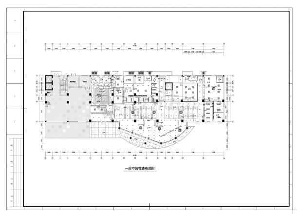 江西小型办公楼VAV空调系统设计施工图空调配电CAD图-图一