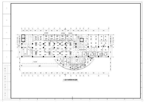 江西小型办公楼VAV空调系统设计施工图空调配电CAD图-图二