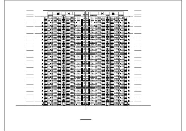 广安市某小区1.7万平米26层框剪结构住宅楼建筑设计CAD图纸-图二